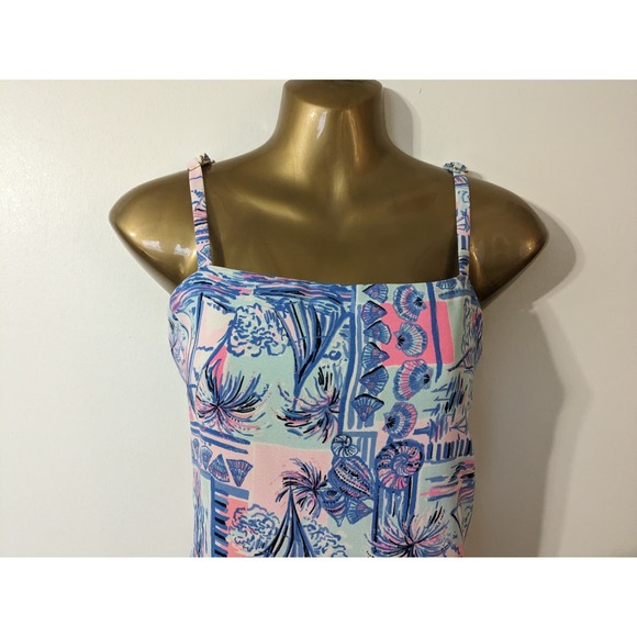 Lilly Pulitzer Sz 4 SAHAR Shorts Romper in Whisper Blue - Picture 3 of 10